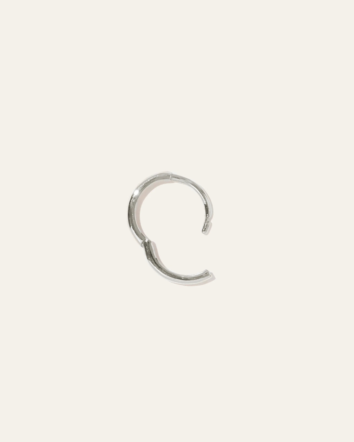 14K Gold Second Piercing Tiny Huggie - Single - One Size / Yellow Gold