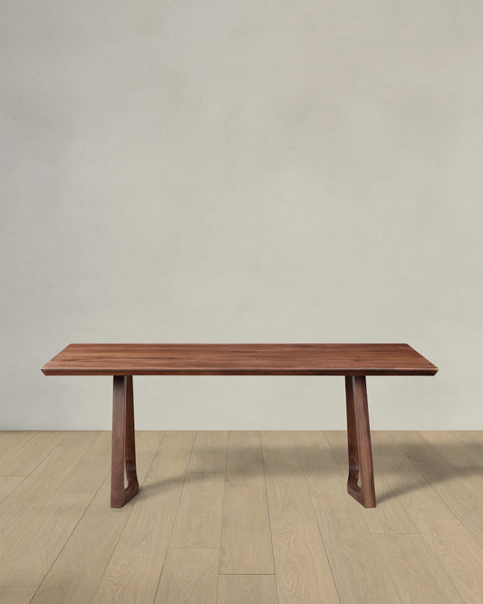 Solid Wood Midcentury Dining Table - One Size / Brown Walnut