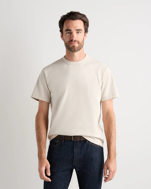 100% Organic Cotton Heavyweight Tee - XS / Natural