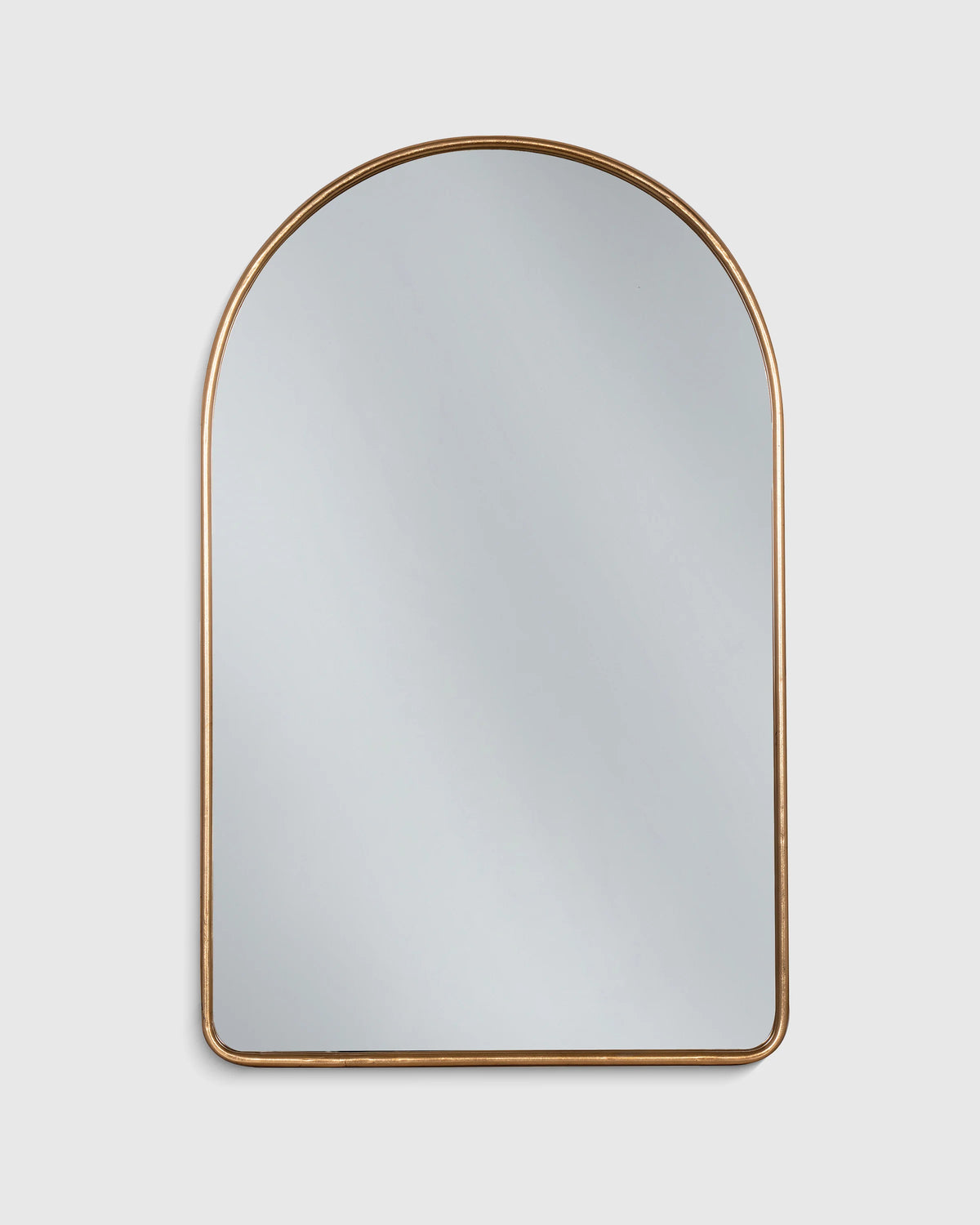 Arched Metal Framed Wall Mirror - One Size / Silver Metal Frame