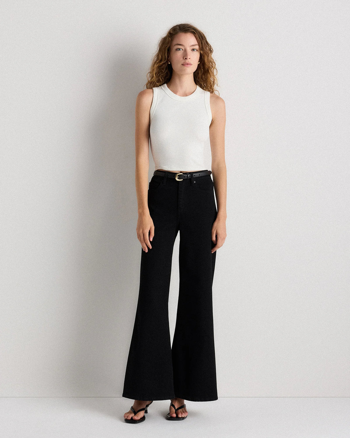 Bella Stretch Palazzo Jeans - 24 / Frosted Blue