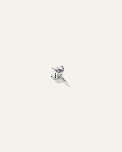 14K Gold Lab Grown Diamond Princess Solitaire Studs - 2ctw - One Size / Yellow Gold