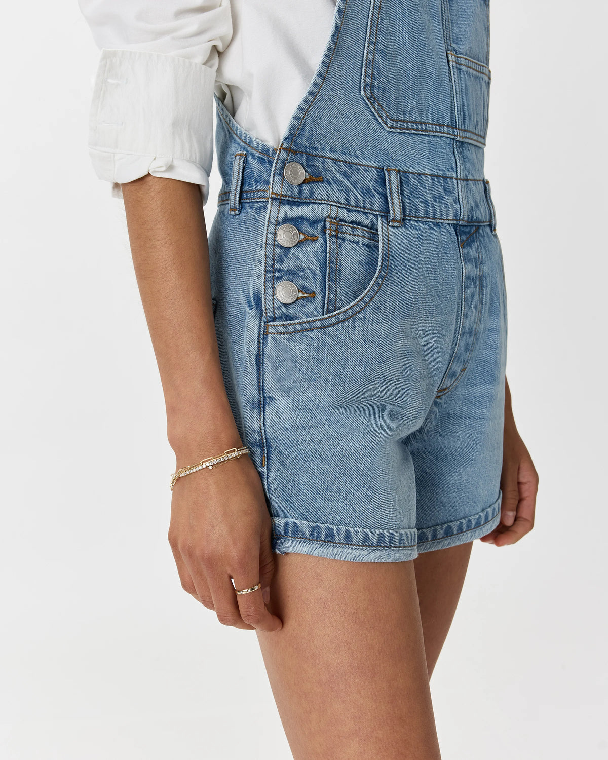 100% Organic Denim Shortalls - XS / Mascara Black