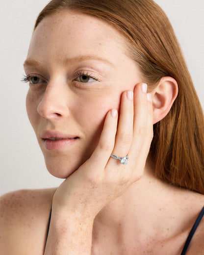 Lab Grown Diamond Round Twisted Engagement Ring - 2ct - 4 / Yellow Gold
