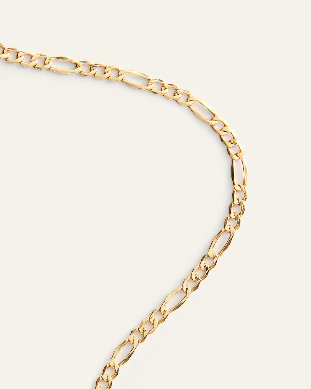 10K Gold Figaro Chain Necklace - 20" / Yellow Gold