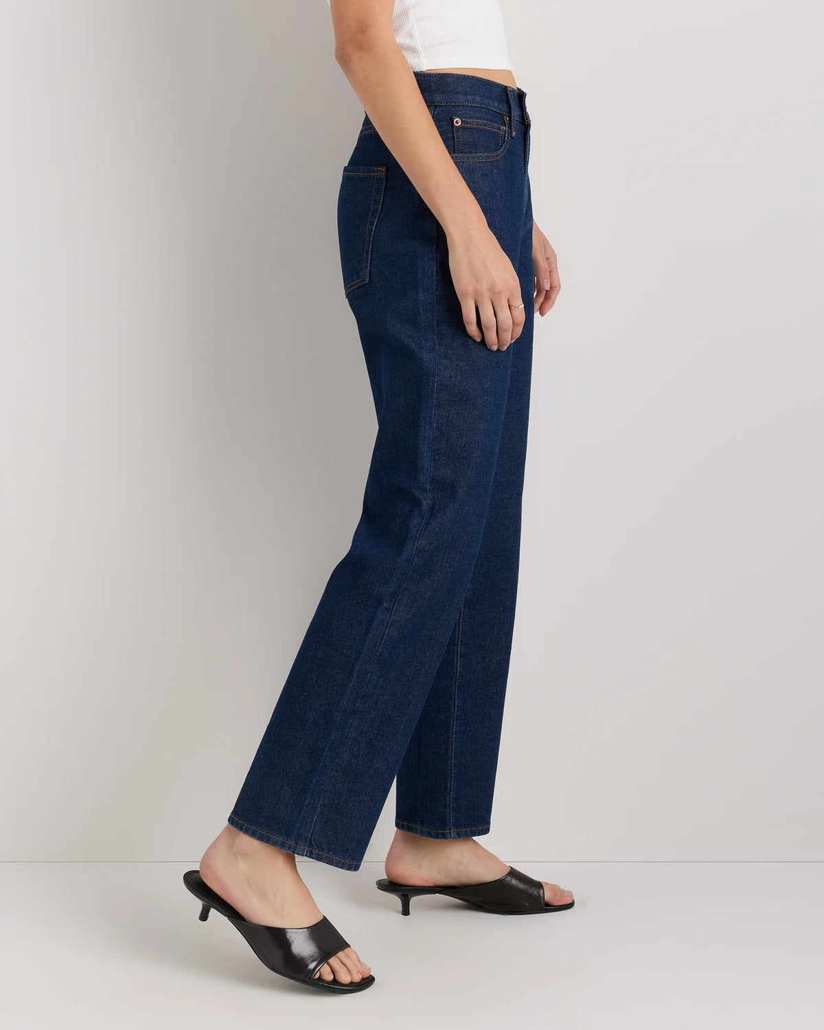 Bella Rigid Straight Jeans - 24 / Powder Blue Raw Hem