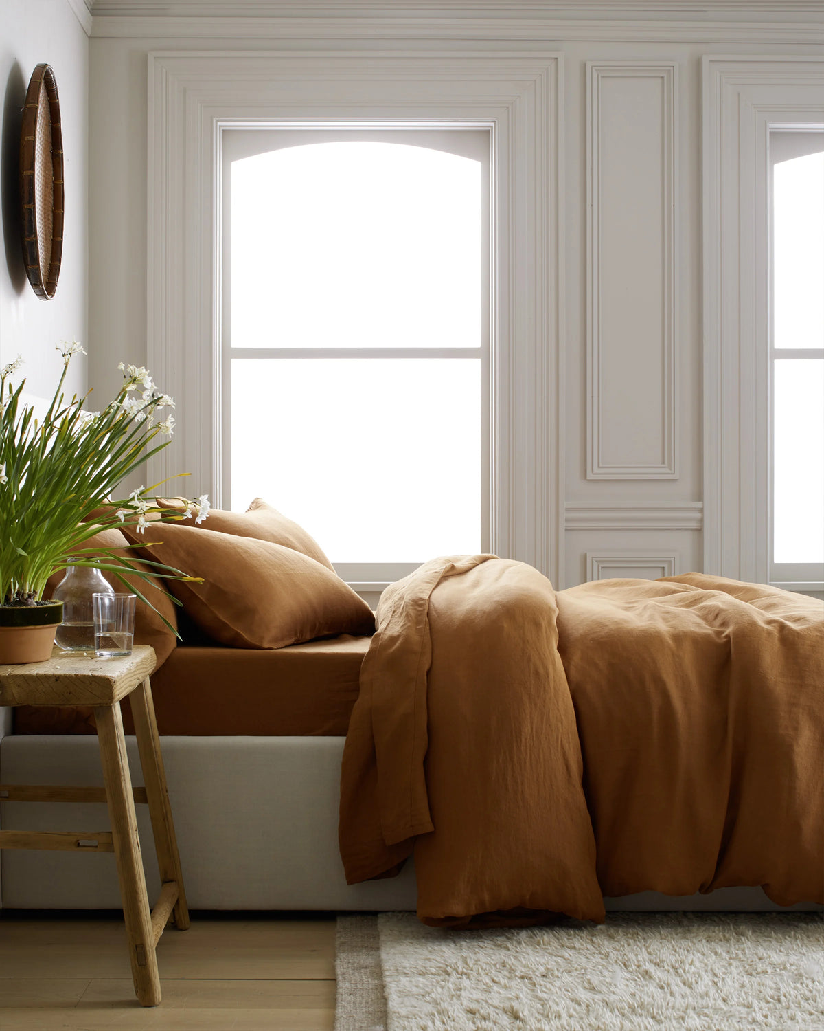 European Linen Duvet Cover - Twin / Peach