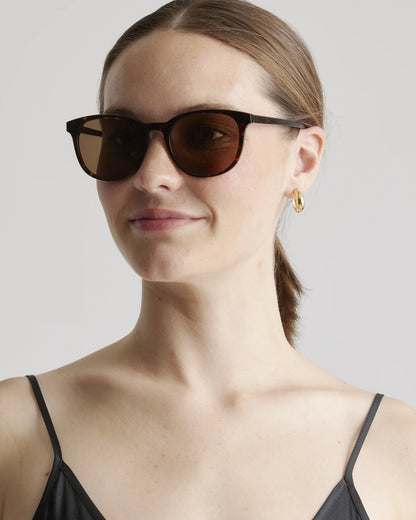 Charlie Polarized Acetate Sunglasses - Standard / Clear with Grey lens