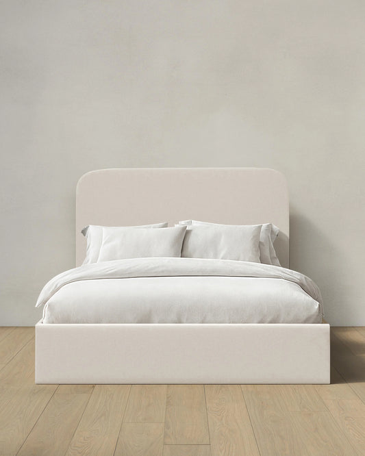 Curved Bed in Performance Linen - Full / Ivory