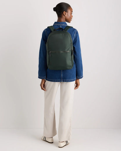 Voyage Nylon Slim Travel Backpack - One Size / Dark Green