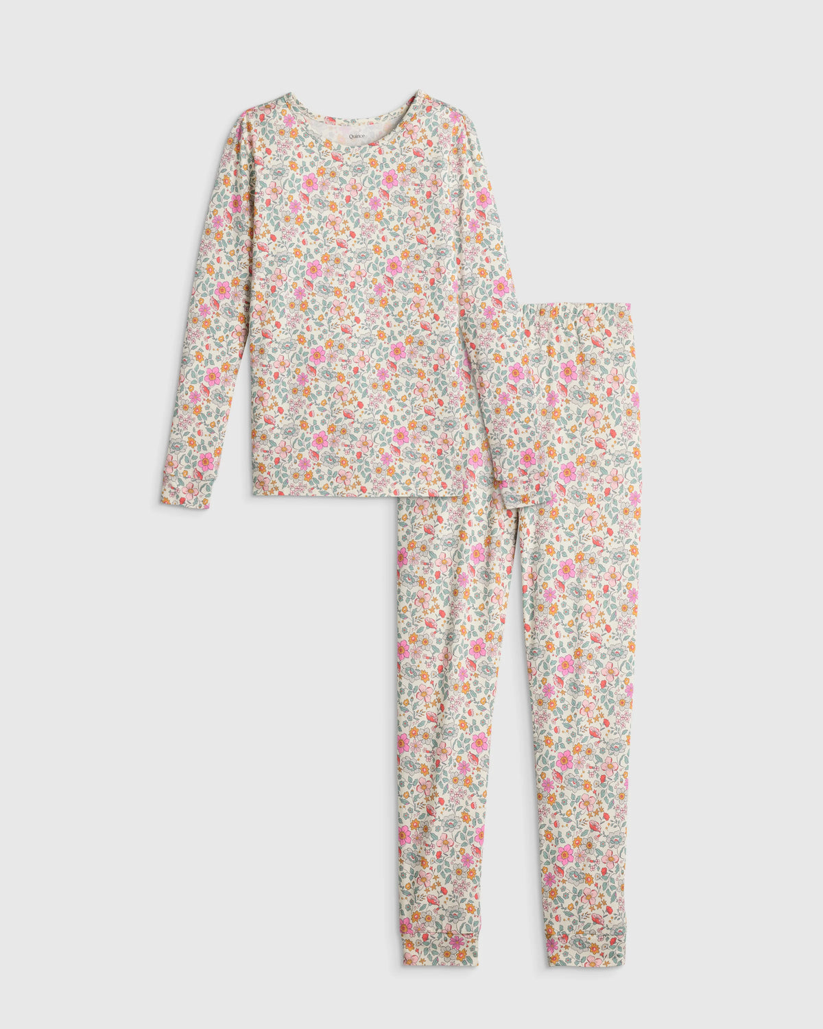 Bamboo Long Sleeve and Pant Pajama Set - 6 / Wildflower Dreams