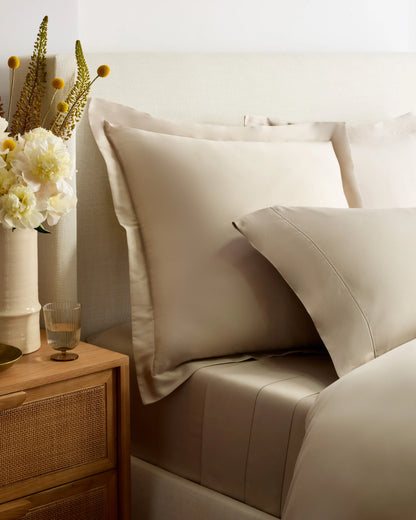 Signature Giza Cotton Sateen Duvet Cover - Twin / Light Grey