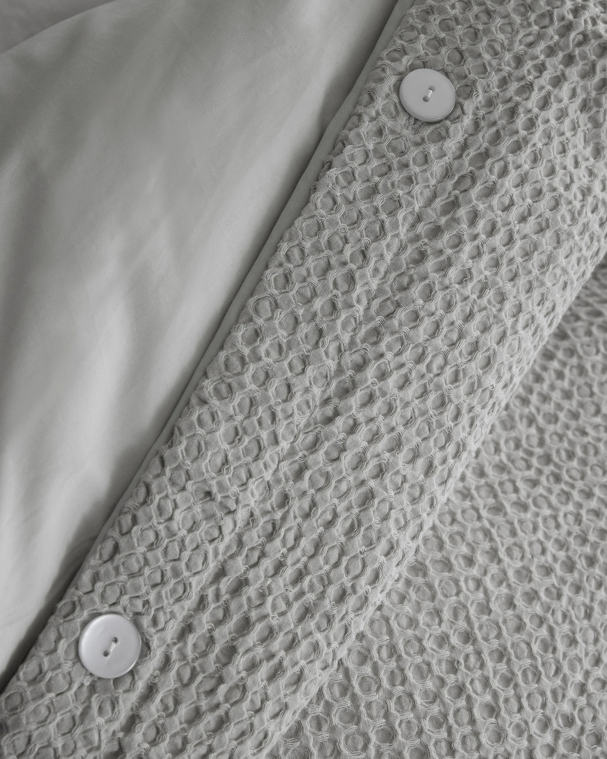 Organic Luxe Honeycomb Duvet Cover Set - Twin / Mineral