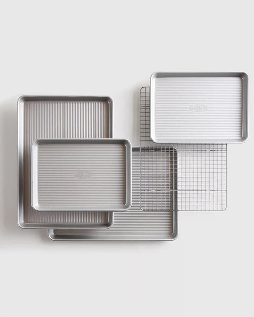5-Pc Nonstick Steel Baking Sheet Set by USA Pan