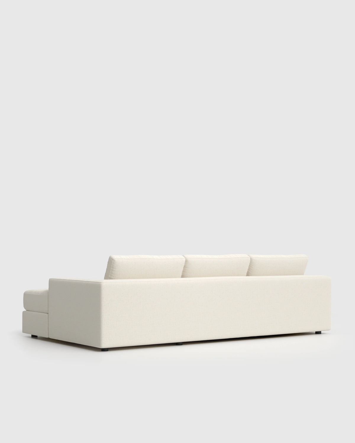 Ashford Deep Seat Chaise Sectional in Performance Chenille Linen Blend - 119" Right Arm / Ink