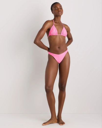 Italian Triangle Bikini Top - XS / Electric Blue Floral