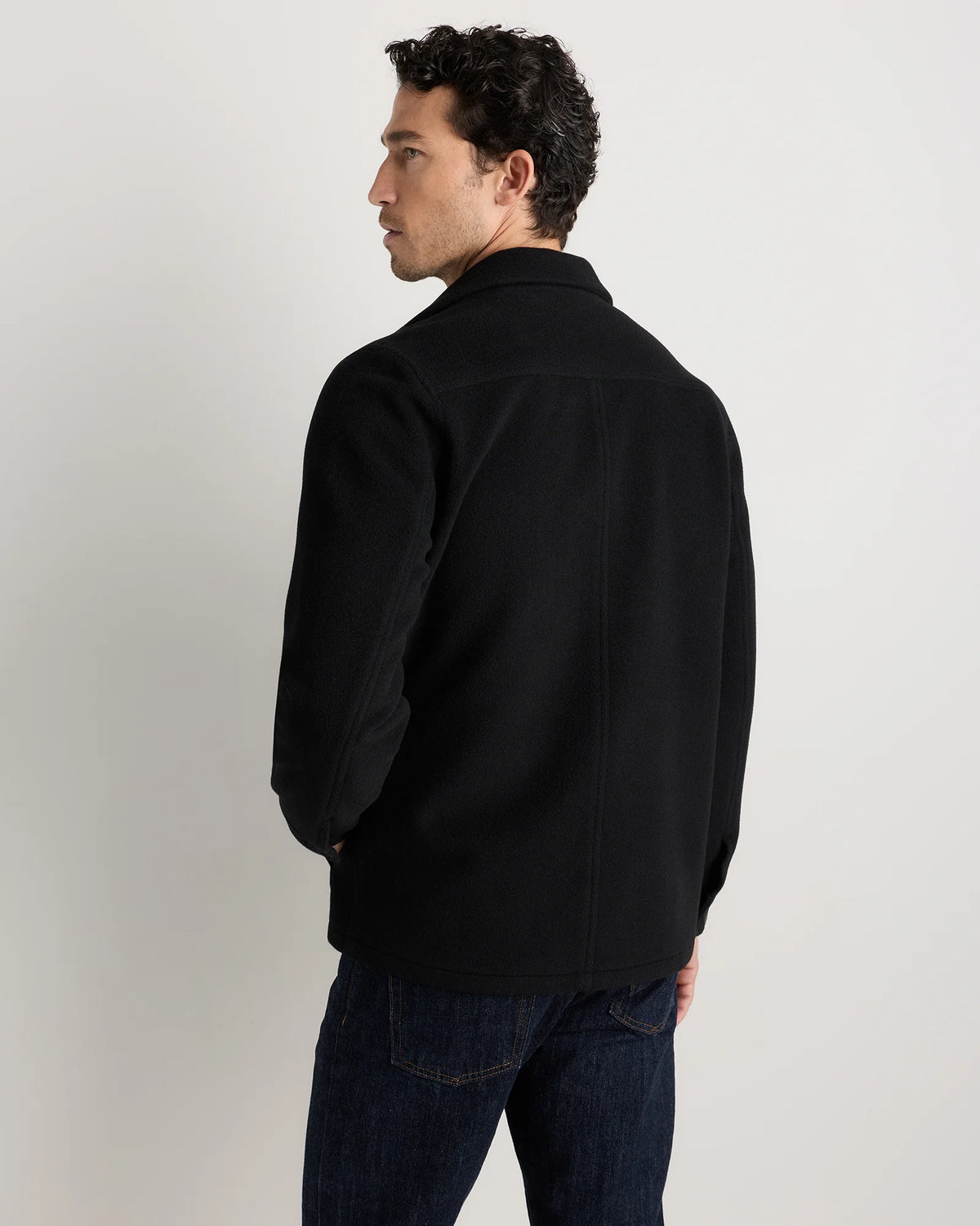 Wool Cashmere Chore Jacket - S / Black