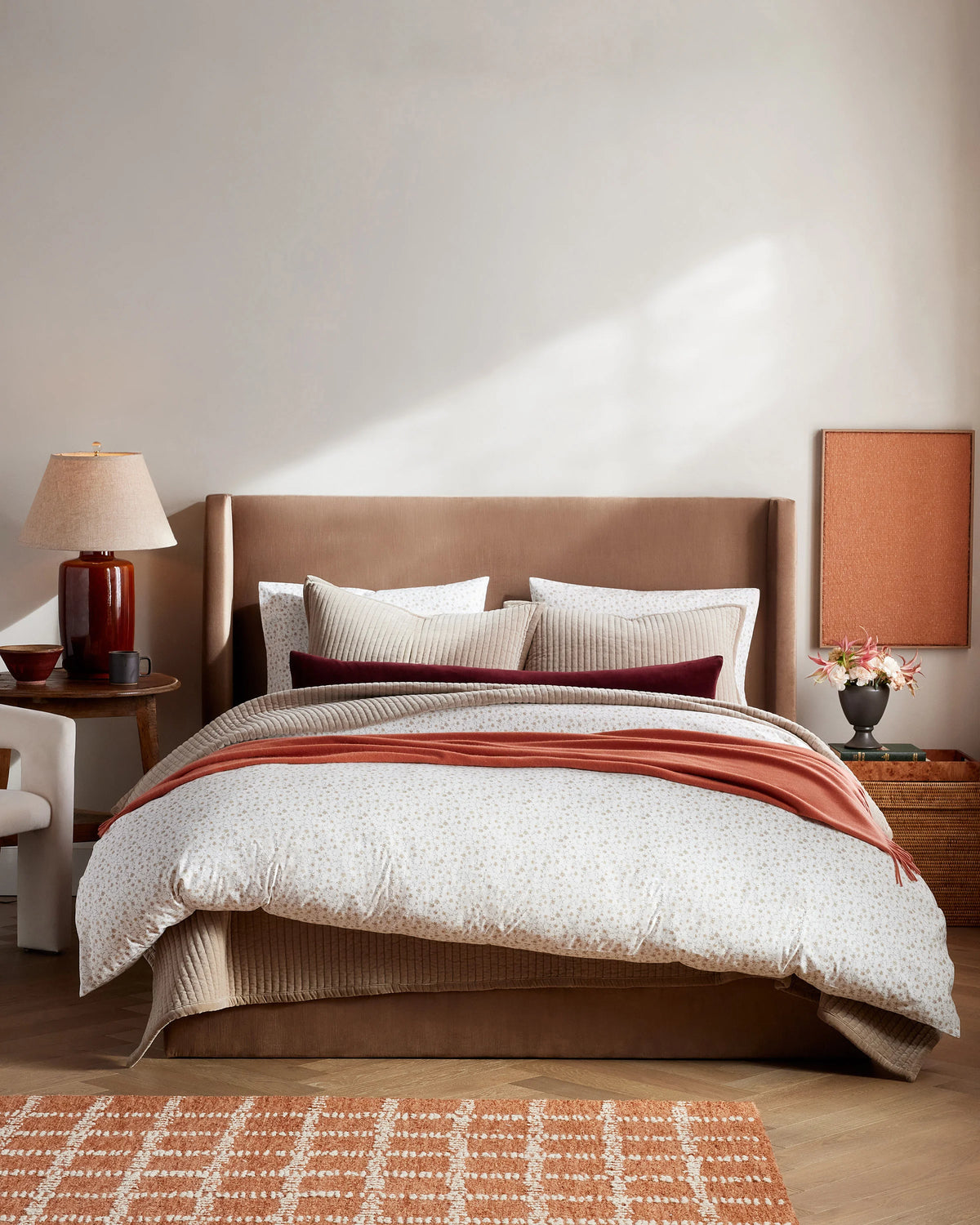 Organic Crisp Percale Duvet Cover Set - Twin / Espresso