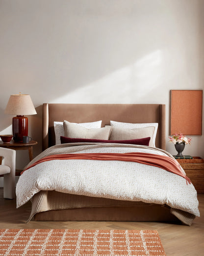 Organic Crisp Percale Duvet Cover Set - Twin / Espresso