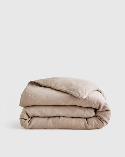 European Linen Duvet Cover - Twin / Peach