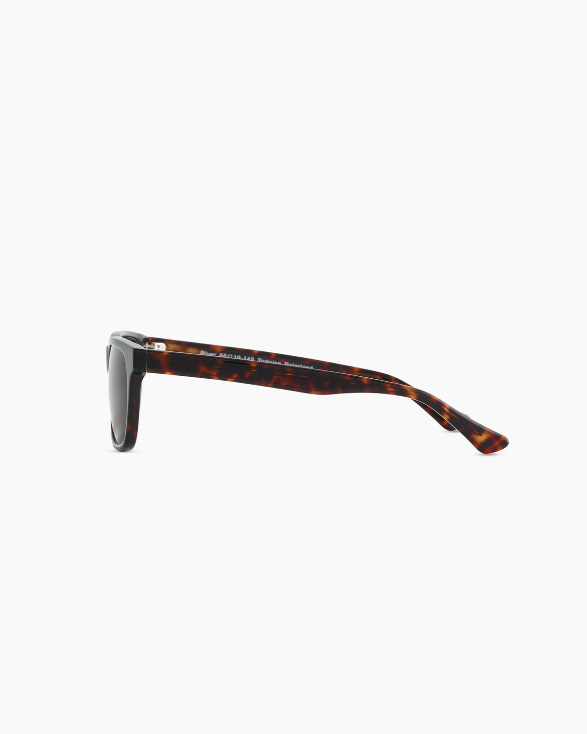 River Polarized Acetate Sunglasses - One Size / Tortoise with Green lens