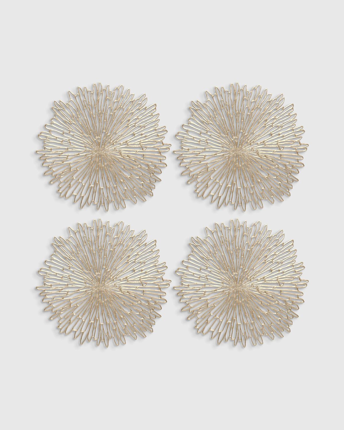 Pressed Bloom Placemats, Set of 4 by Chilewich - One Size / Champagne