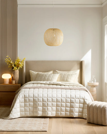 Bamboo Box Quilt Set - Twin / Sage