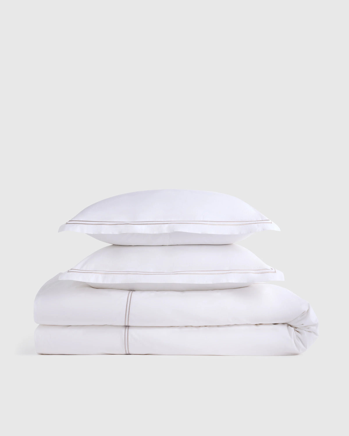 Organic Crisp Percale Duvet Cover Set - Twin / Espresso