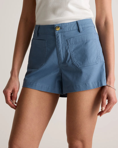 Stretch Cotton Chino Patch Pocket Shorts - 0 / Frost