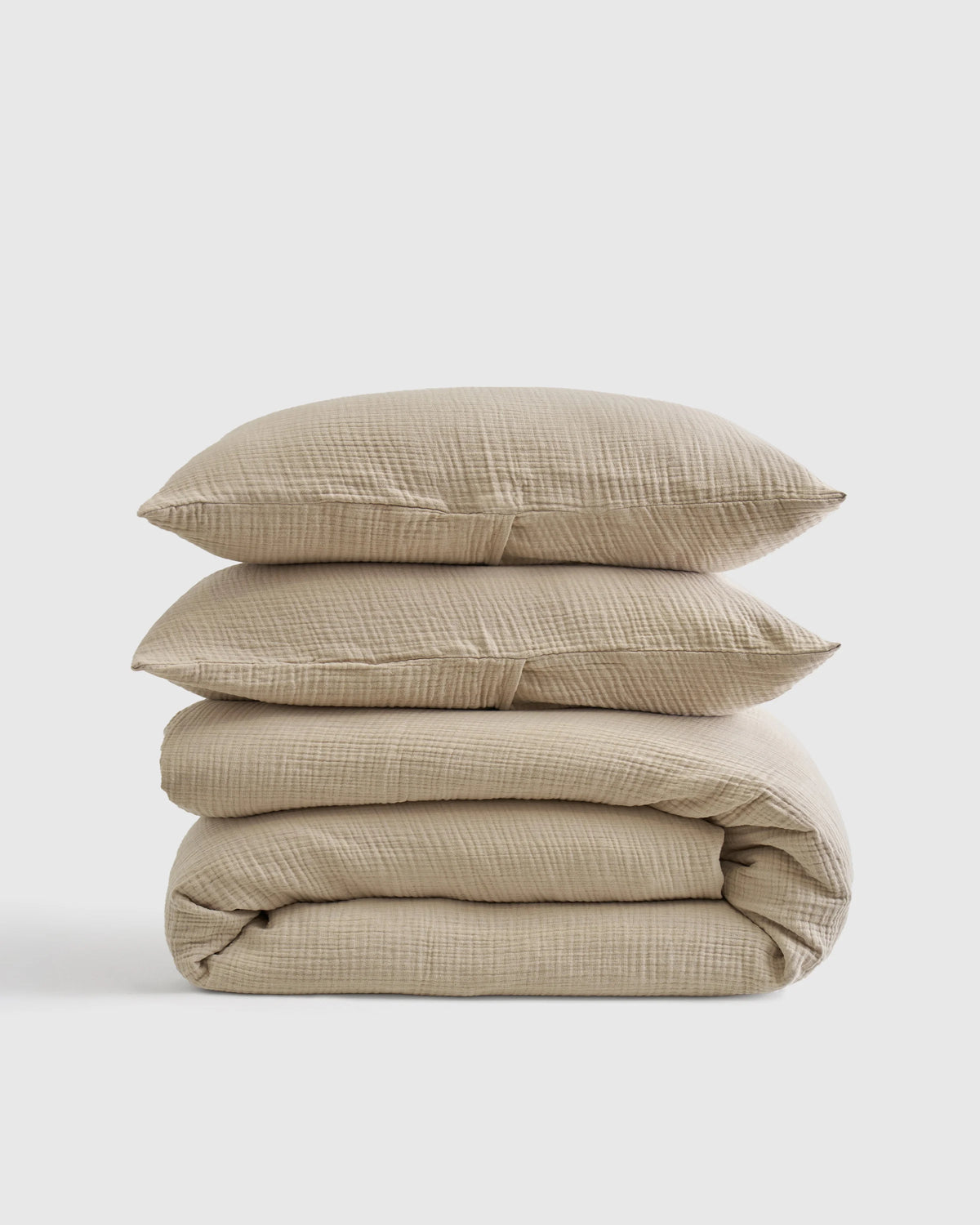 Organic Cotton Gauze Duvet Cover Set - Twin / Dried Sage