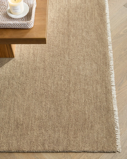 Lee Hand-Knotted Wool Rug - 5' x 8' / Oat