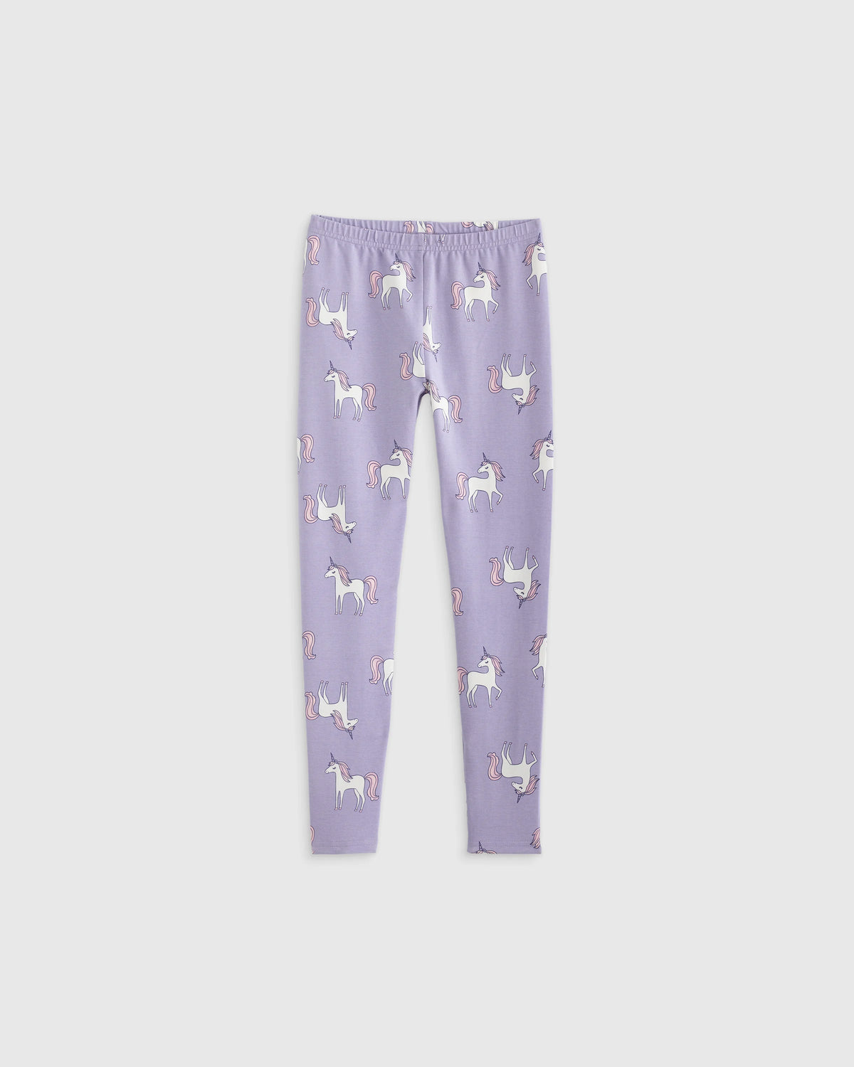 Organic Cotton Leggings 4-Pack - 12 / Poppy Floral/Lilac Unicorn