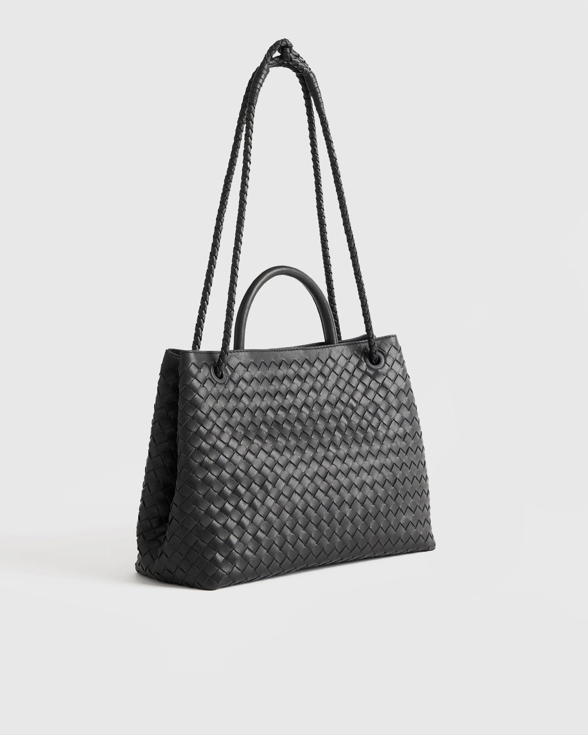 Romy Handwoven Satchel - One Size / Cognac