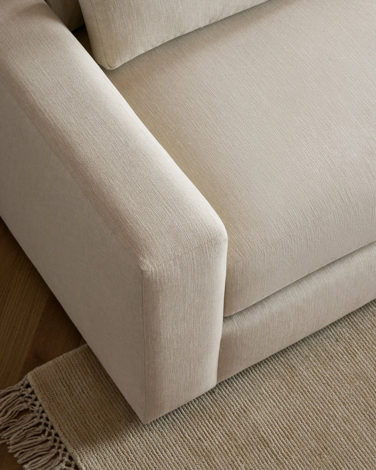 Ashford Deep Seat Chaise Sectional in Performance Velvet - 119" Right Arm / Rust