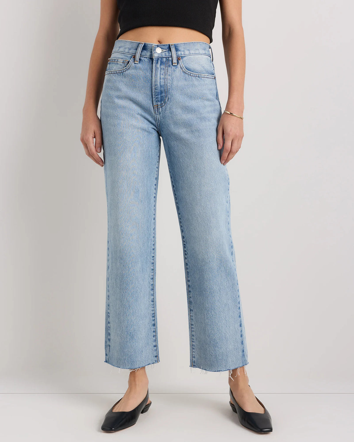 Bella Rigid Straight Jeans - 24 / Rinsed Indigo Blue