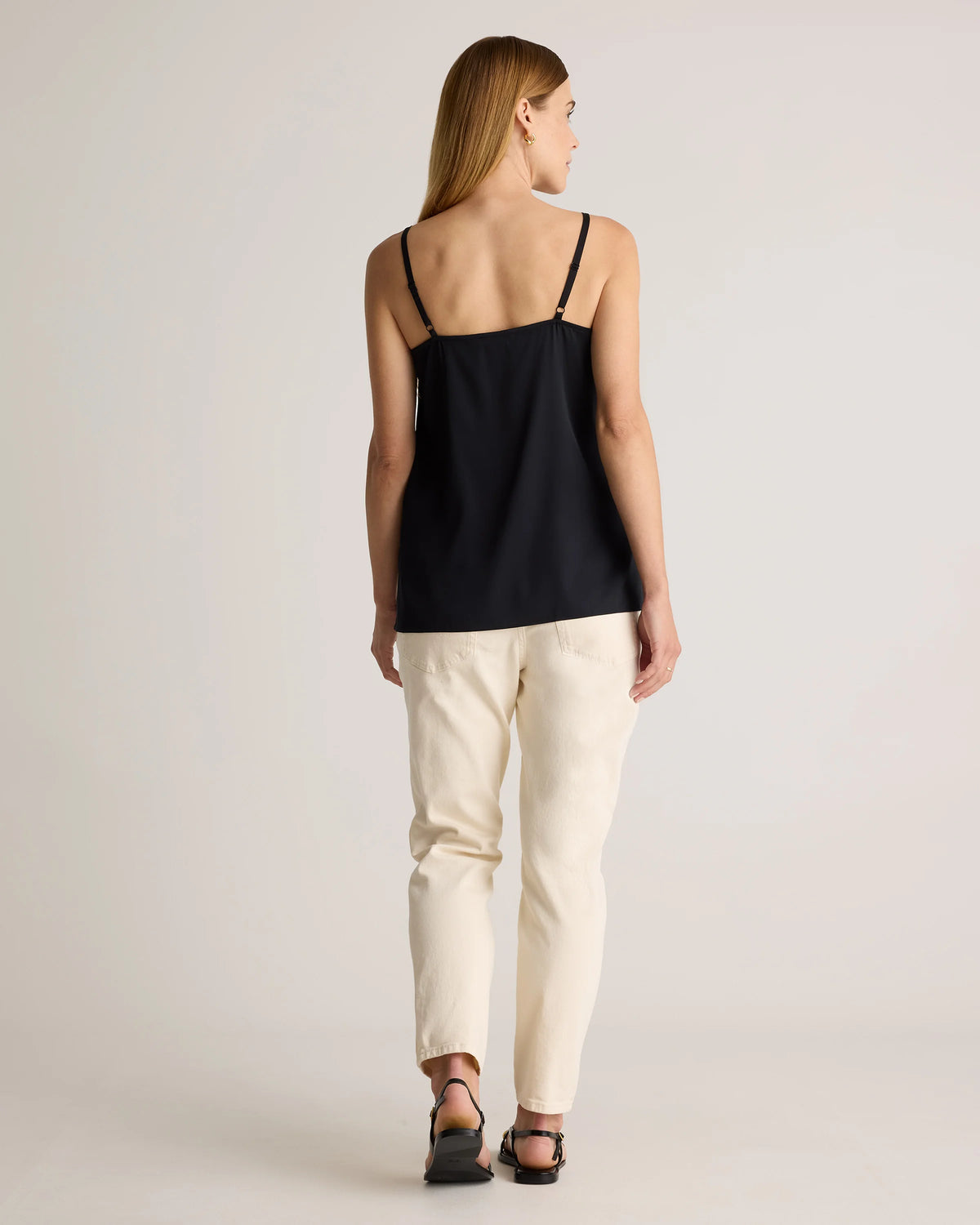 Washable Stretch Silk V-Neck Maternity Cami - XS / Moonstone Blue