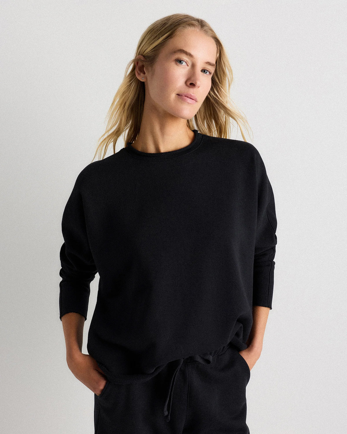Organic French Terry Crew - XS / Ruby Red