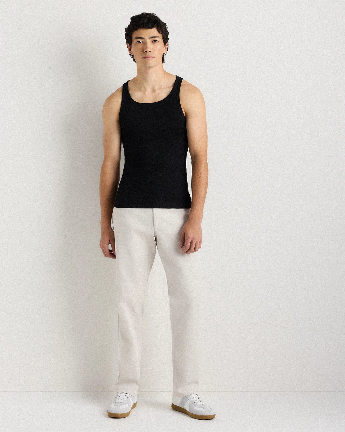 Organic Cotton Ribbed Tank Top (3-Pack) - S / True Black