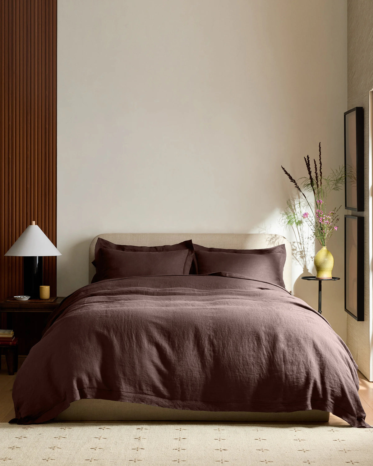European Linen Double Flange Duvet Cover - Twin / Pine
