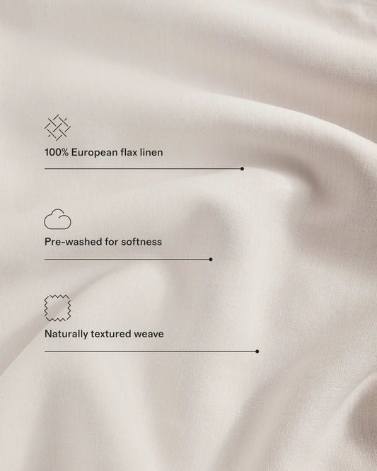 European Linen Stripe Duvet Cover - Twin / Terracotta/White Stripe