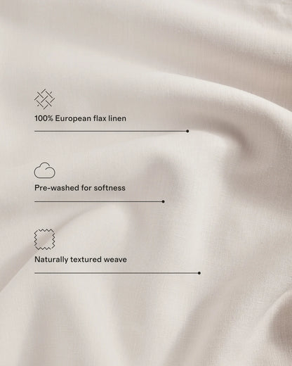 European Linen Gingham Duvet Cover Set - Twin / Blue Fog