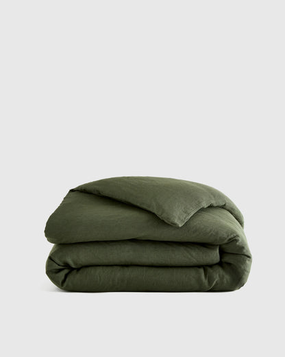European Linen Duvet Cover - Twin / Peach