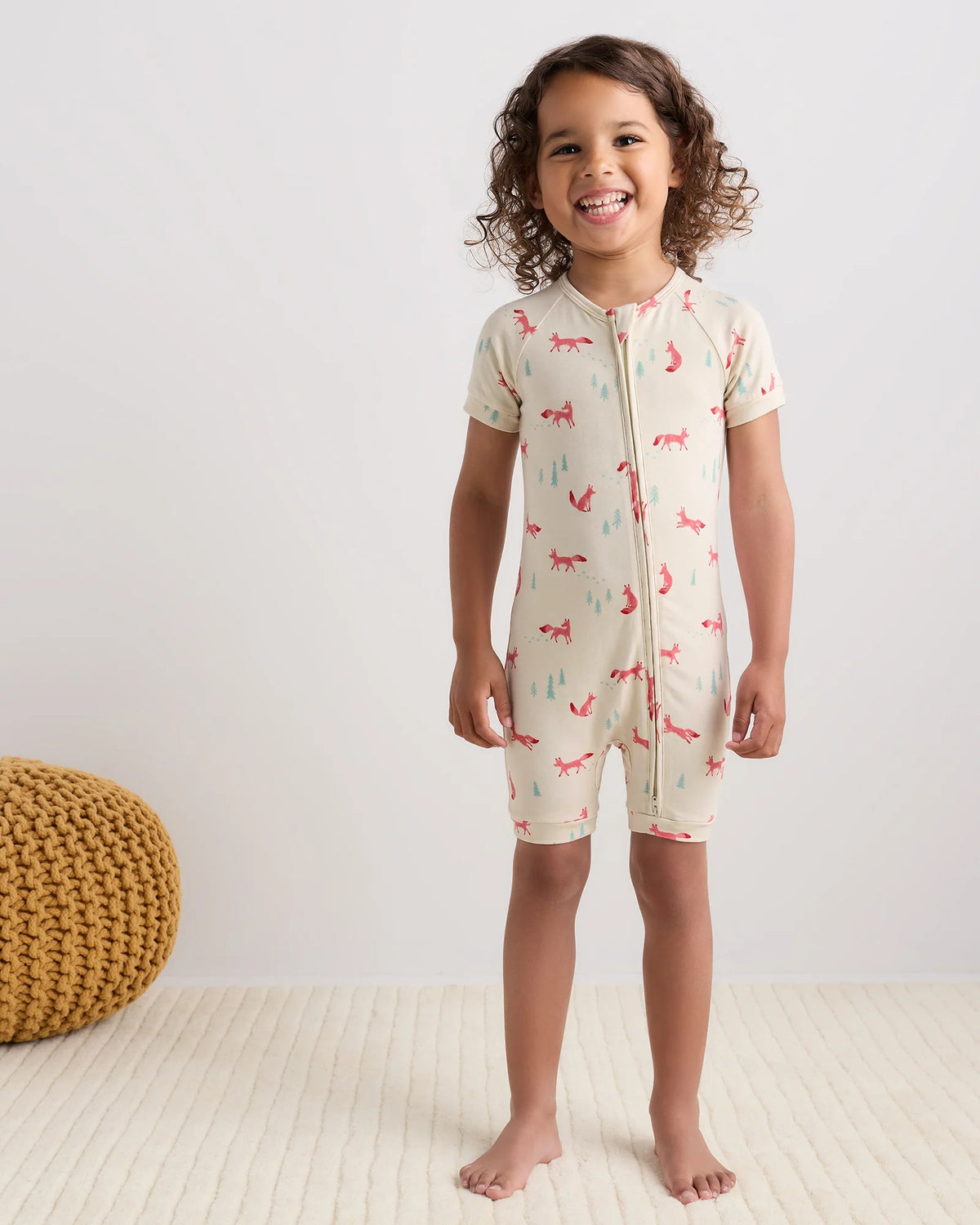 Bamboo Shortie Onesie Pajama - 2T / Sunshine