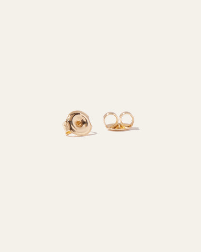 14K Gold Diamond Tiny Studs - One Size / Yellow Gold