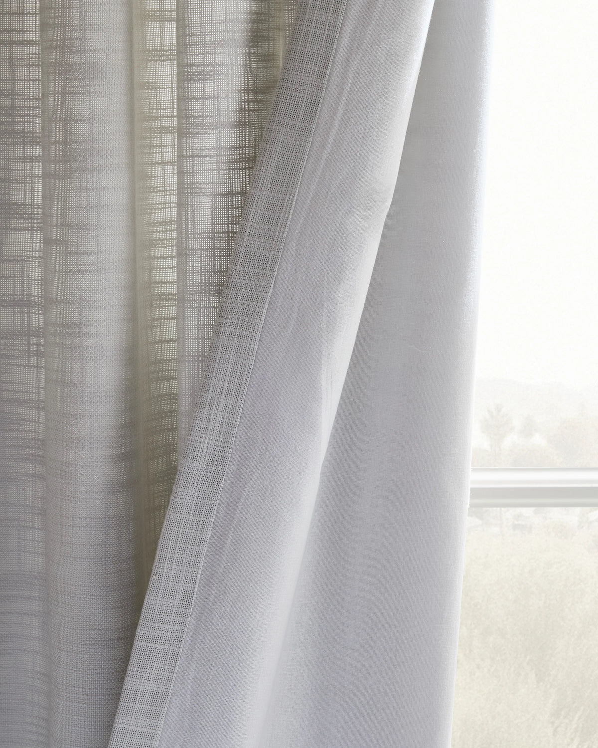 Textured Cotton Curtain - 48x84 / Ivory