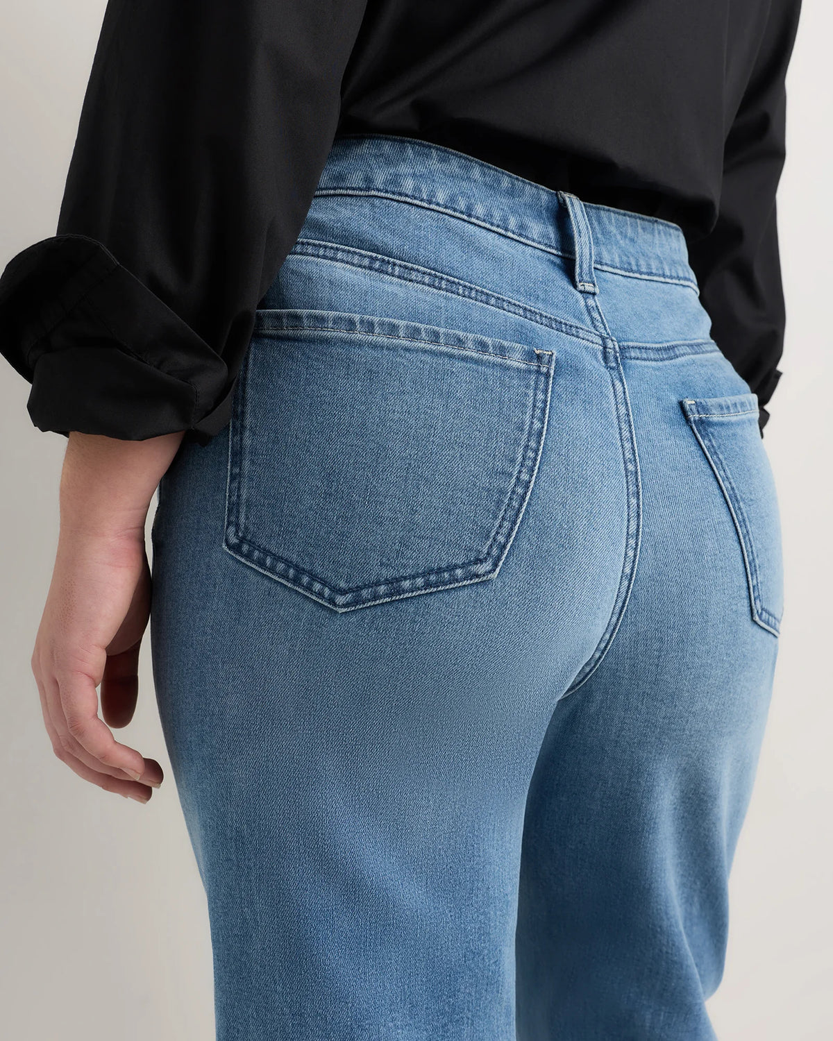 Curvy Bella Stretch Wide Leg Jeans - 24 / Black