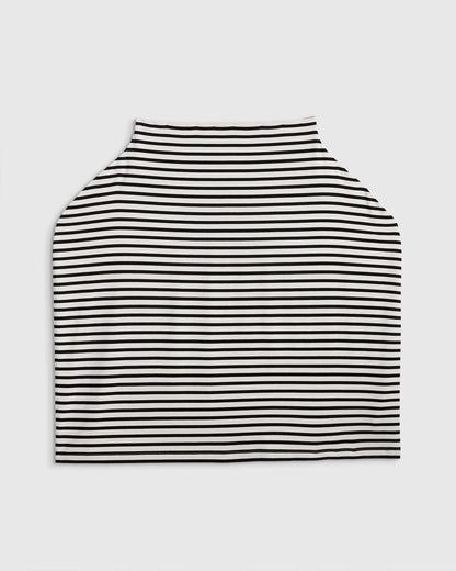 Bamboo 5-in-1 Multi-Use Cover - One Size / Black/White Stripe
