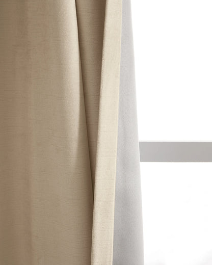 Luster Velvet Room Darkening Curtain - Single Panel - 48x84 / Champagne
