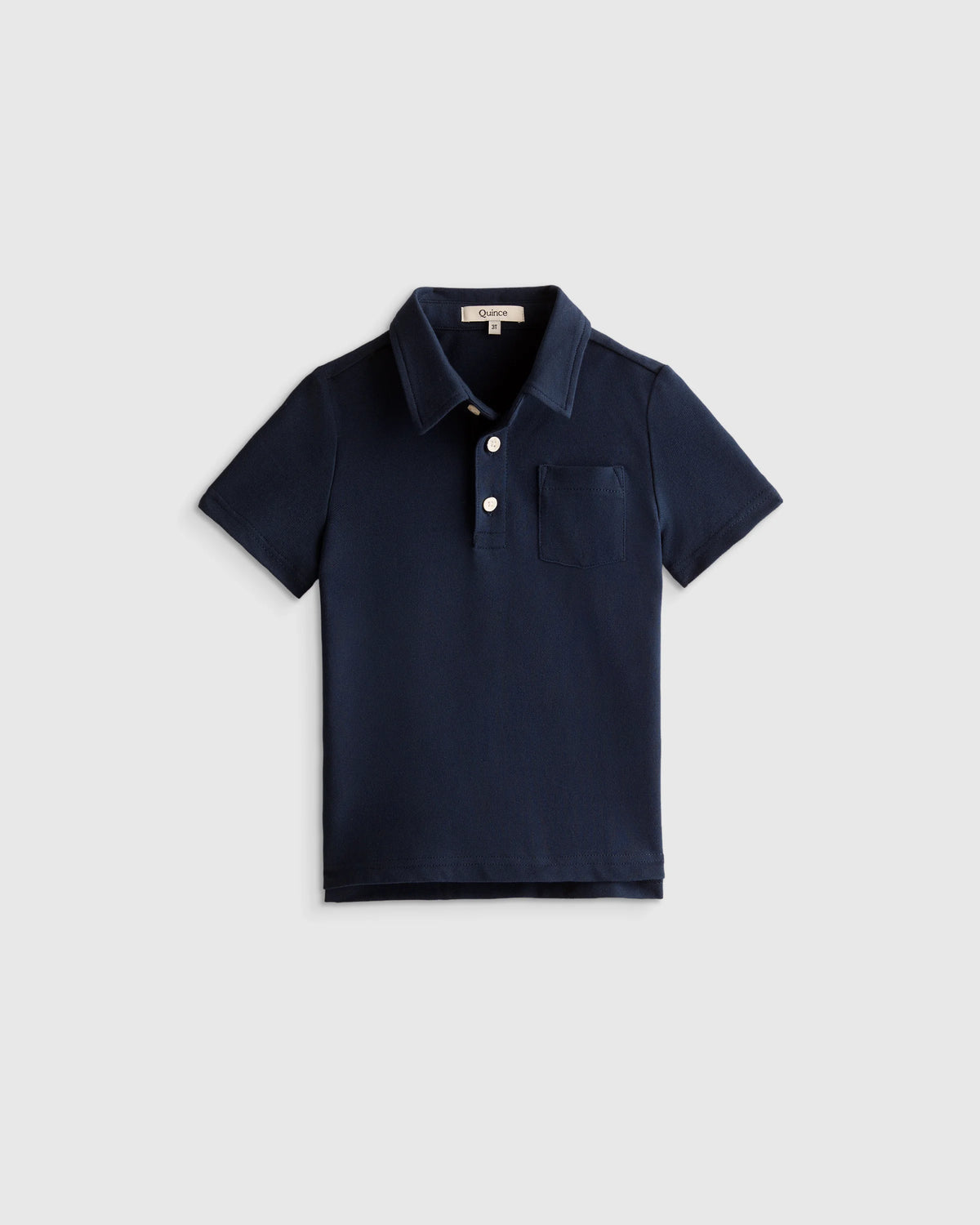 Organic Cotton Short Sleeve Pique Polo - 2T / White