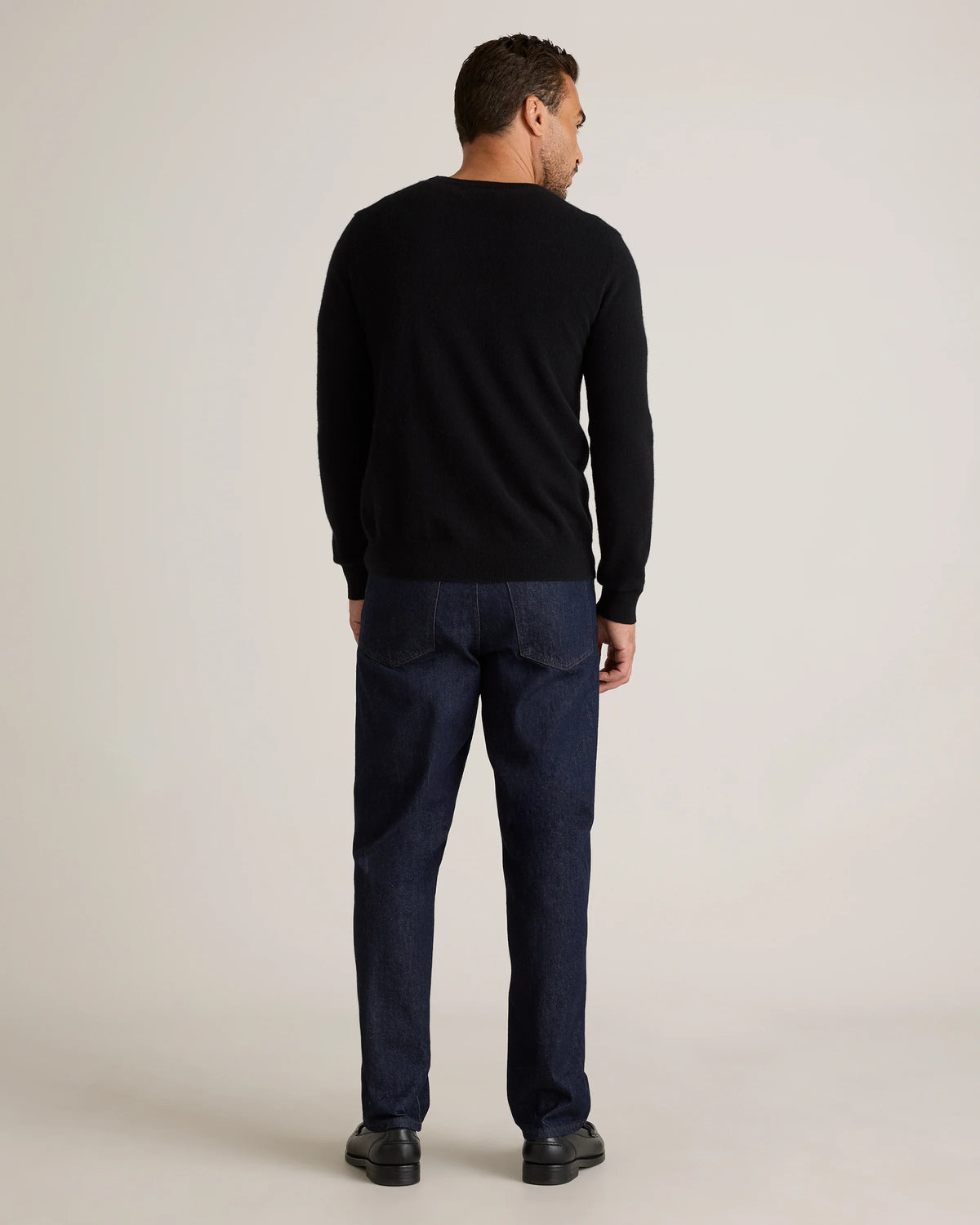 Mongolian Cashmere Crewneck Sweater - XS / Black